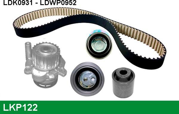 LUCAS LKP122 - Водяной насос + комплект зубчатого ремня ГРМ www.autospares.lv