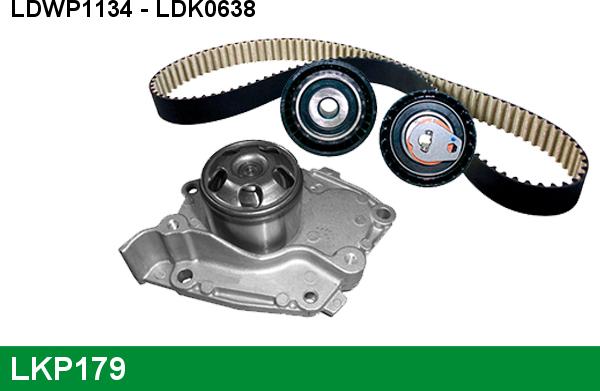 LUCAS LKP179 - Ūdenssūknis + Zobsiksnas komplekts www.autospares.lv