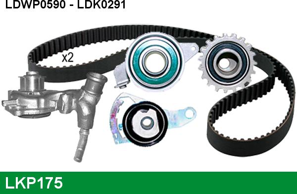 LUCAS LKP175 - Ūdenssūknis + Zobsiksnas komplekts autospares.lv