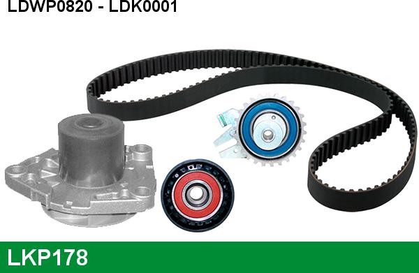 LUCAS LKP178 - Ūdenssūknis + Zobsiksnas komplekts www.autospares.lv