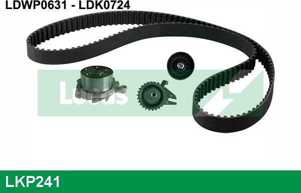 LUCAS LKP241 - Водяной насос + комплект зубчатого ремня ГРМ www.autospares.lv