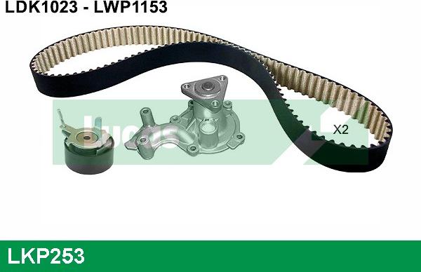 LUCAS LKP253 - Ūdenssūknis + Zobsiksnas komplekts www.autospares.lv