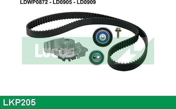 LUCAS LKP205 - Ūdenssūknis + Zobsiksnas komplekts www.autospares.lv