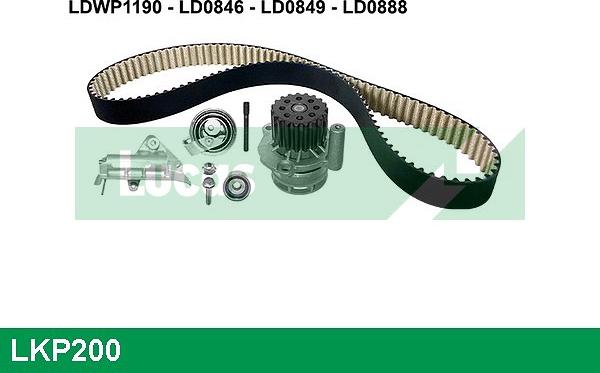 LUCAS LKP200 - Water Pump & Timing Belt Set www.autospares.lv