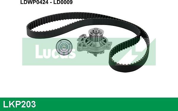 LUCAS LKP203 - Ūdenssūknis + Zobsiksnas komplekts www.autospares.lv