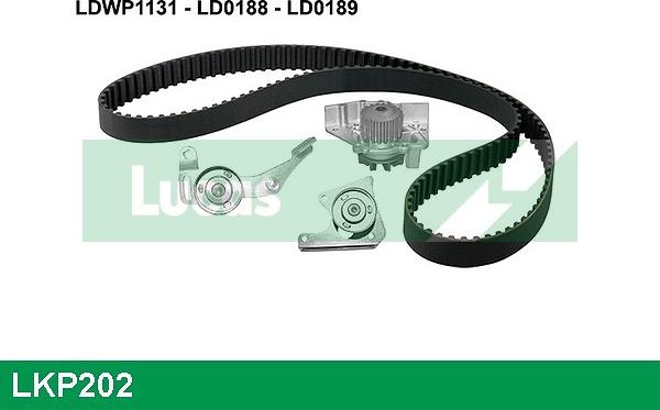 LUCAS LKP202 - Ūdenssūknis + Zobsiksnas komplekts www.autospares.lv