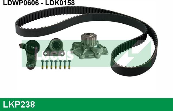 LUCAS LKP238 - Ūdenssūknis + Zobsiksnas komplekts autospares.lv