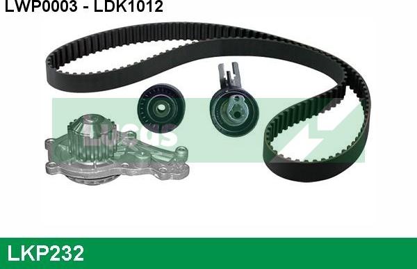 LUCAS LKP232 - Ūdenssūknis + Zobsiksnas komplekts autospares.lv