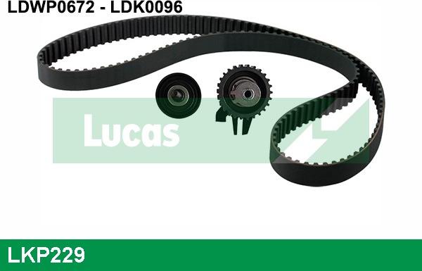 LUCAS LKP229 - Ūdenssūknis + Zobsiksnas komplekts www.autospares.lv