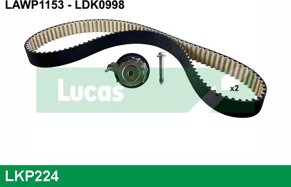 LUCAS LKP224 - Ūdenssūknis + Zobsiksnas komplekts www.autospares.lv