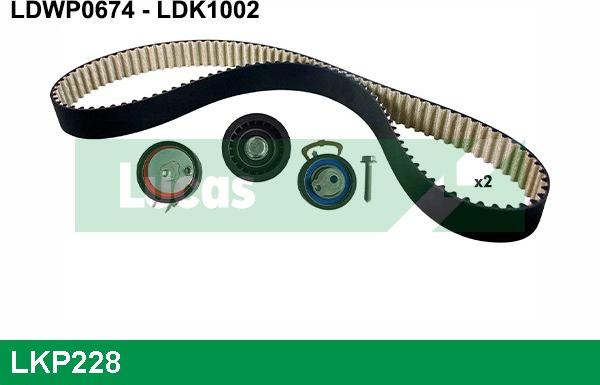 LUCAS LKP228 - Водяной насос + комплект зубчатого ремня ГРМ www.autospares.lv