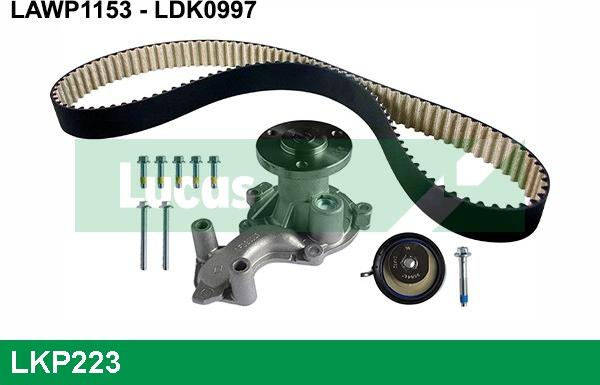 LUCAS LKP223 - Ūdenssūknis + Zobsiksnas komplekts www.autospares.lv