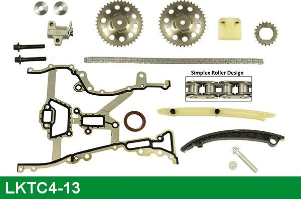 LUCAS LKTC4-13 - Sadales vārpstas piedziņas ķēdes komplekts www.autospares.lv