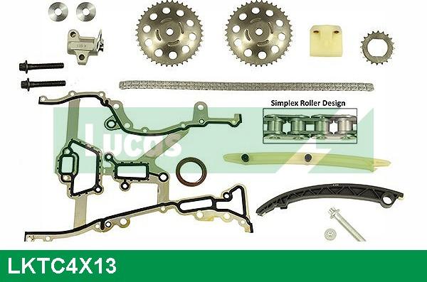 LUCAS LKTC4X13 - Sadales vārpstas piedziņas ķēdes komplekts www.autospares.lv