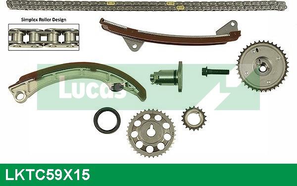 LUCAS LKTC59X15 - Sadales vārpstas piedziņas ķēdes komplekts www.autospares.lv