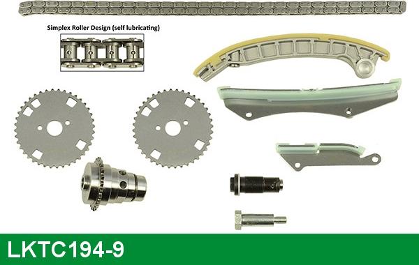 LUCAS LKTC194-9 - Sadales vārpstas piedziņas ķēdes komplekts www.autospares.lv