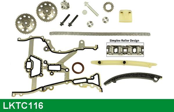 LUCAS LKTC116 - Sadales vārpstas piedziņas ķēdes komplekts www.autospares.lv