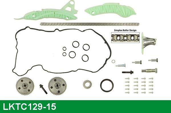 LUCAS LKTC129-15 - Комплект цепи привода распредвала www.autospares.lv