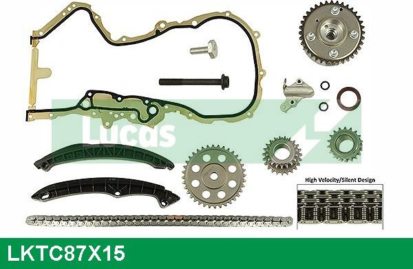 LUCAS LKTC87X15 - Sadales vārpstas piedziņas ķēdes komplekts www.autospares.lv