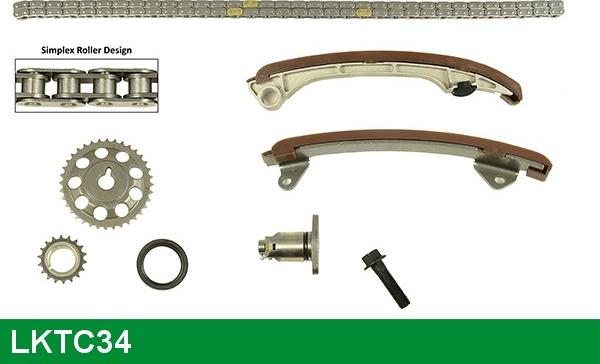 LUCAS LKTC34 - Sadales vārpstas piedziņas ķēdes komplekts www.autospares.lv