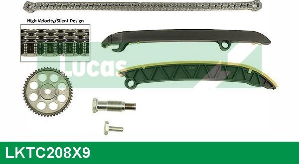 LUCAS LKTC208X9 - Sadales vārpstas piedziņas ķēdes komplekts www.autospares.lv