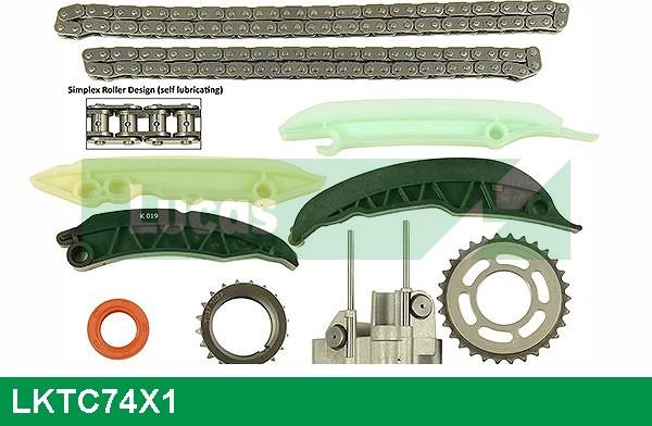 LUCAS LKTC74X1 - Sadales vārpstas piedziņas ķēdes komplekts www.autospares.lv