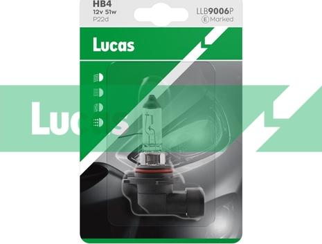 LUCAS LLB9006P - Kvēlspuldze, Tālās gaismas lukturis autospares.lv