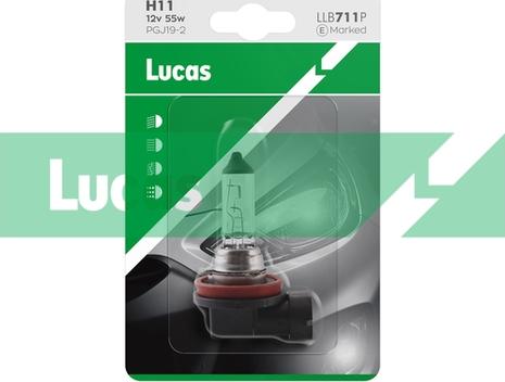 LUCAS LLB711P - Kvēlspuldze, Tālās gaismas lukturis www.autospares.lv