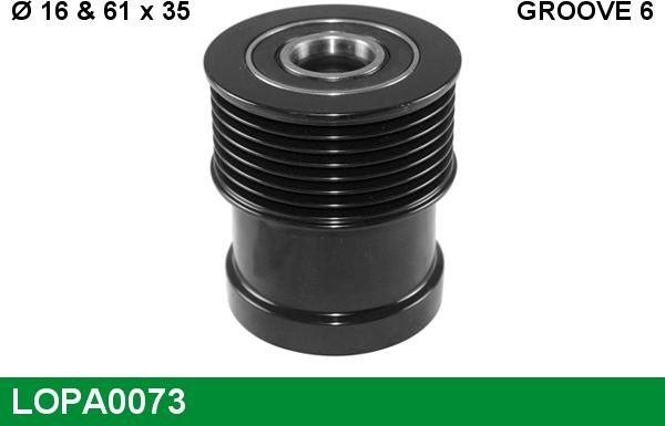 LUCAS LOPA0073 - Piedziņas skriemelis, Ģenerators www.autospares.lv