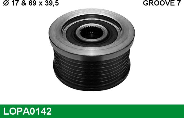 LUCAS LOPA0142 - Шкив генератора, муфта www.autospares.lv