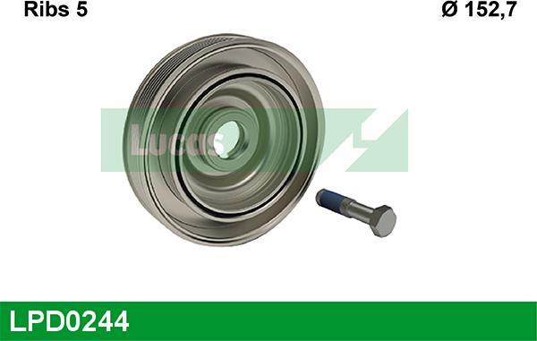 LUCAS LPD0244 - Шкив коленчатого вала www.autospares.lv