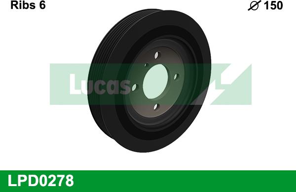 LUCAS LPD0278 - Шкив коленчатого вала www.autospares.lv