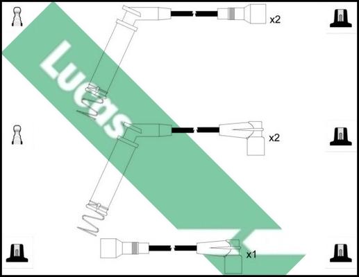 LUCAS LUC4498 - Augstsprieguma vadu komplekts www.autospares.lv