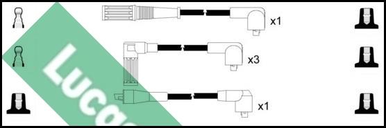 LUCAS LUC4441 - Augstsprieguma vadu komplekts www.autospares.lv