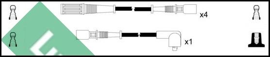 LUCAS LUC4421 - Augstsprieguma vadu komplekts www.autospares.lv