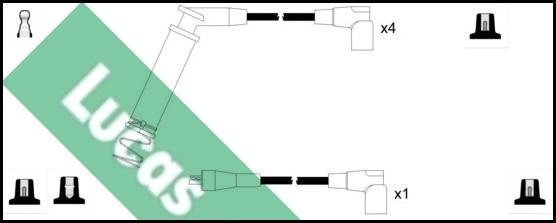 LUCAS LUC4500 - Augstsprieguma vadu komplekts www.autospares.lv