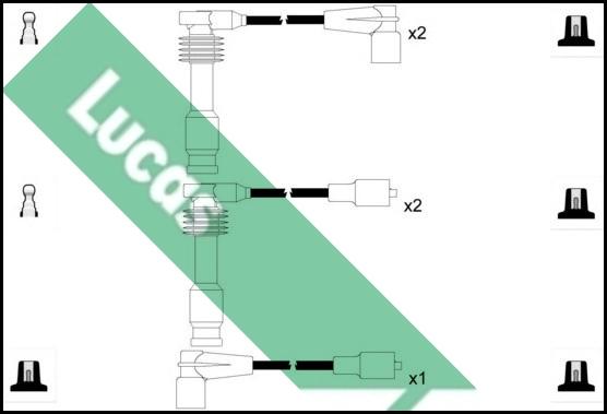 LUCAS LUC4588 - Augstsprieguma vadu komplekts www.autospares.lv