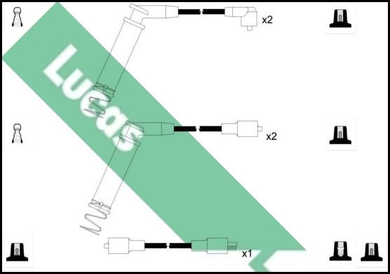 LUCAS LUC4605 - Augstsprieguma vadu komplekts www.autospares.lv