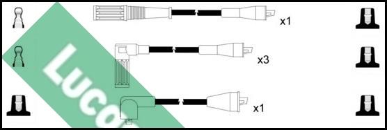 LUCAS LUC4059 - Augstsprieguma vadu komplekts www.autospares.lv