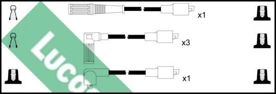 LUCAS LUC4067 - Augstsprieguma vadu komplekts www.autospares.lv