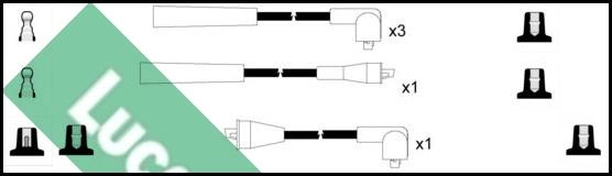 LUCAS LUC4080 - Augstsprieguma vadu komplekts www.autospares.lv