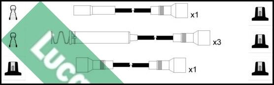 LUCAS LUC4083 - Augstsprieguma vadu komplekts www.autospares.lv