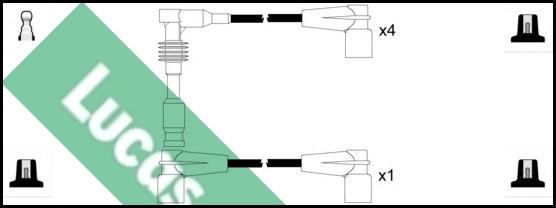 LUCAS LUC4197 - Augstsprieguma vadu komplekts www.autospares.lv