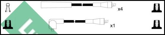 LUCAS LUC4144 - Augstsprieguma vadu komplekts www.autospares.lv