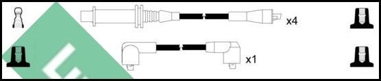 LUCAS LUC4140 - Augstsprieguma vadu komplekts www.autospares.lv