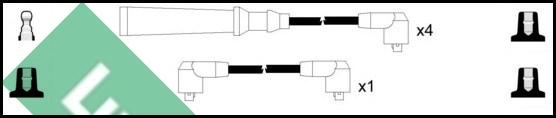 LUCAS LUC4154 - Augstsprieguma vadu komplekts www.autospares.lv