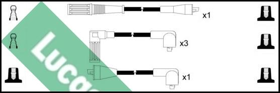 LUCAS LUC4180 - Augstsprieguma vadu komplekts www.autospares.lv
