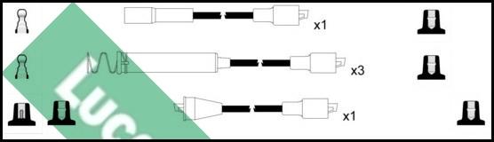 LUCAS LUC4377 - Augstsprieguma vadu komplekts www.autospares.lv
