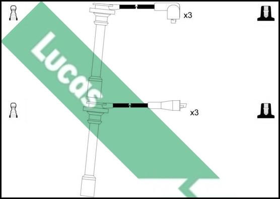 LUCAS LUC4251 - Augstsprieguma vadu komplekts www.autospares.lv