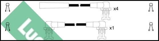 LUCAS LUC4279 - Augstsprieguma vadu komplekts www.autospares.lv